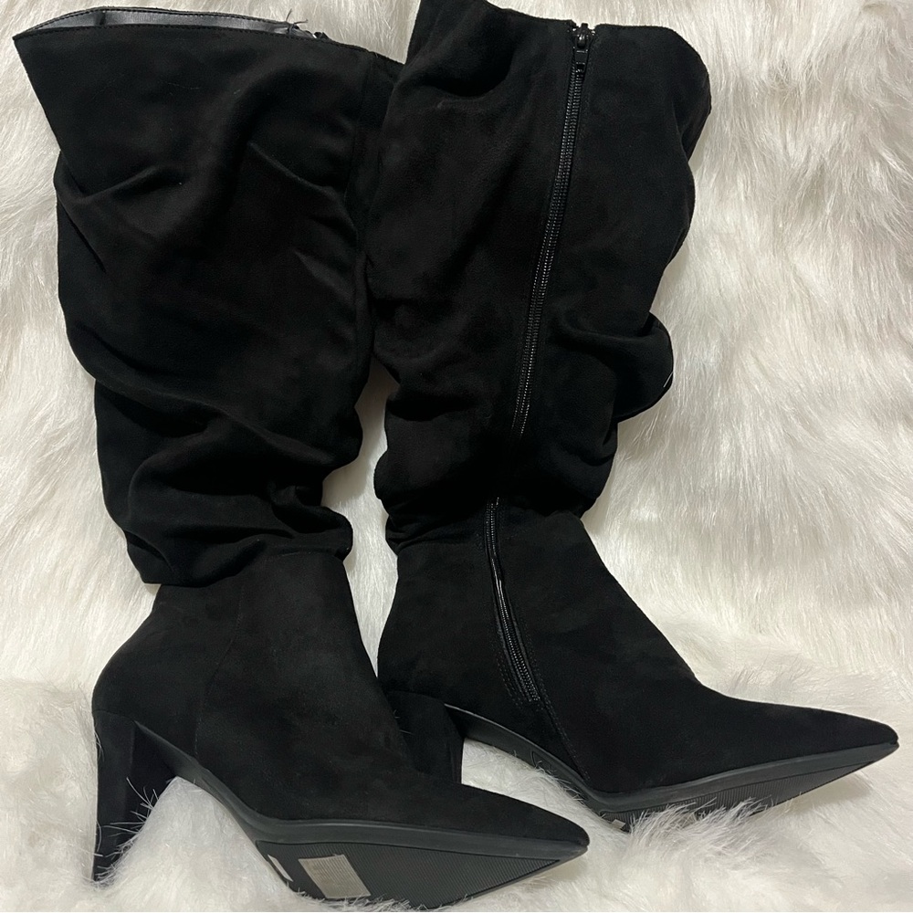Anne Michelle Black Heeled Boots